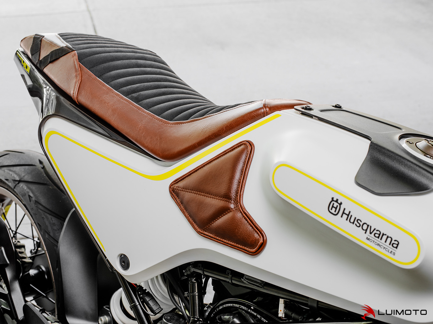 LUIMOTO (Vintage Classic) Rider Seat Cover for the HUSQVARNA